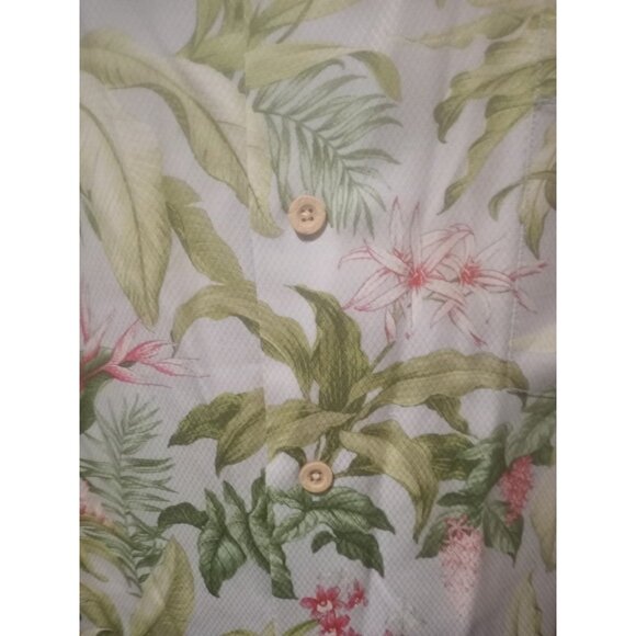 Tommy Bahama Silk Shirt Men's 3XB Big Blue Green Floral SS Beach Relax Button Up - Picture 4 of 13